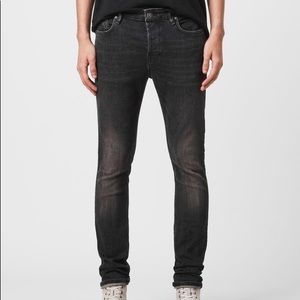 ALL SAINTS • BLACK CIGARETTE SKINNY JEANS